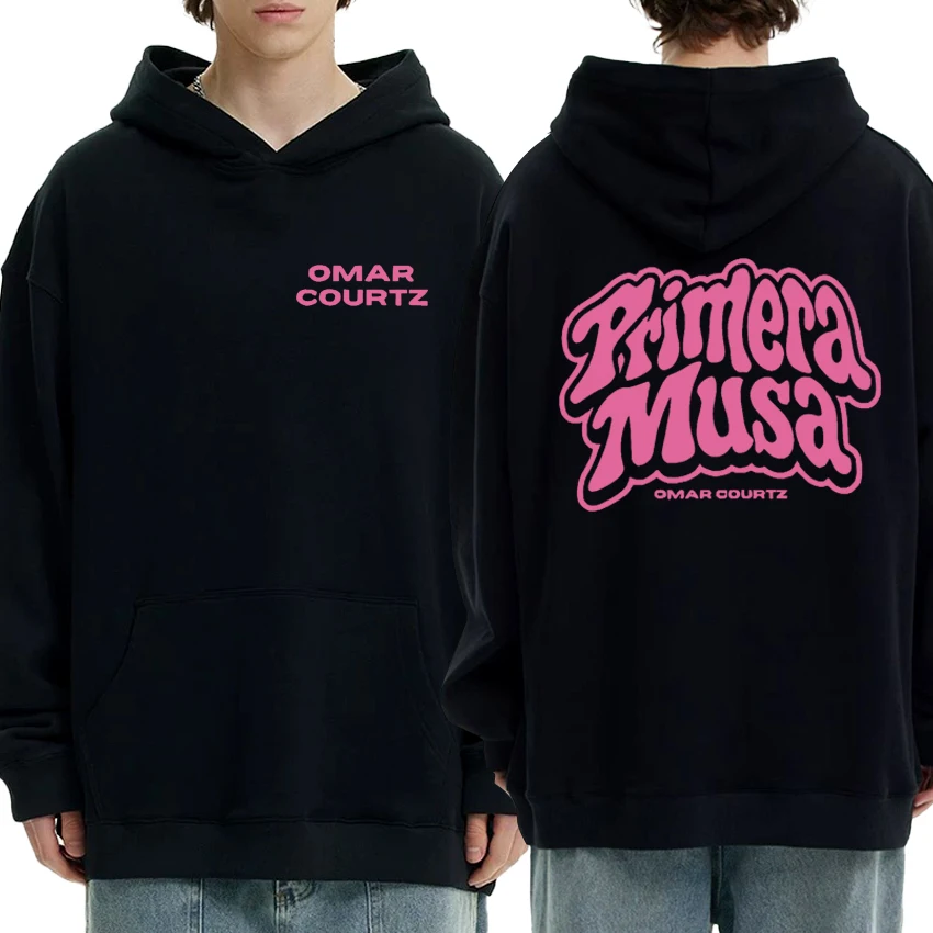 

New in Popular Omar Courtz Primera Musa 2025 Album Double Sided printed Sweatshirt Men women Trend Fleece Hoodie Unisex pullover