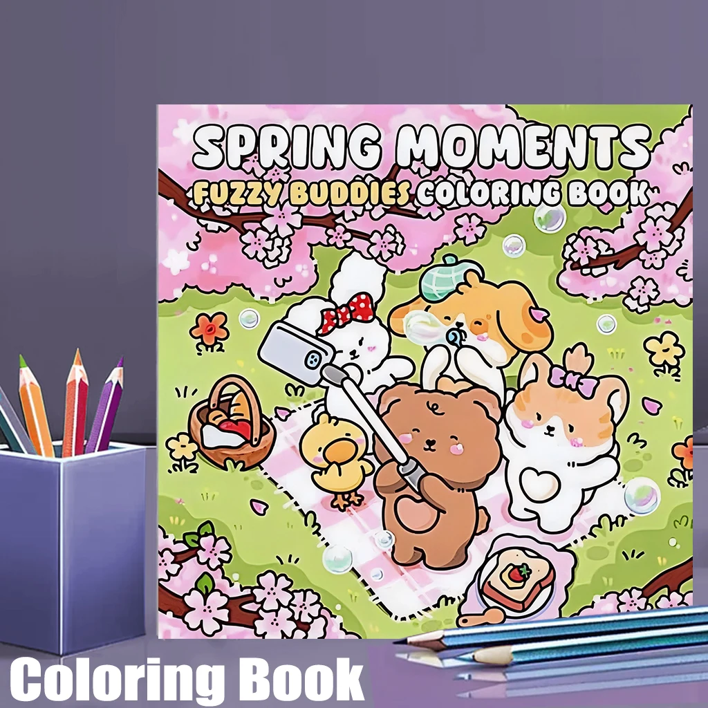 28 صفحة كتاب تلوين الربيع للبالغين | كتاب التلوين، لوازم الرسم لعيد الميلاد وعيد الشكر #1