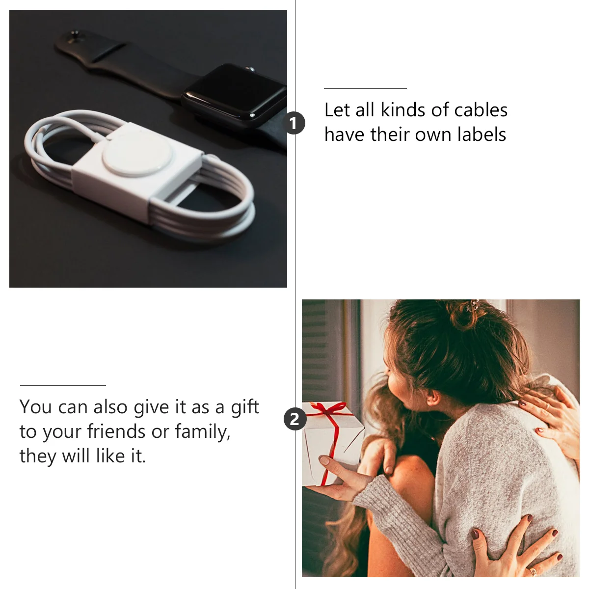 2 مجموعة 2 مجموعات 4 ورقة ملصقات كابلات مقاومة للماء ملصقات القلم لتحديد الحبل علامات ذاتية اللصق ملصق المجلد #1