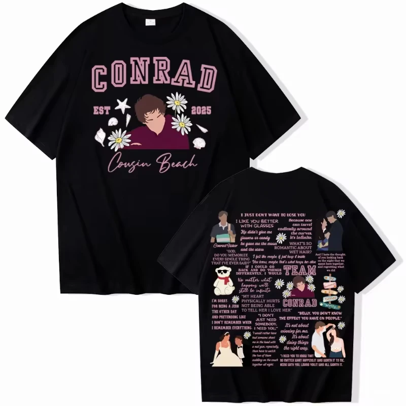 New Team Conrad Belly Jeremiah Shirt Summer I turned into a beautiful graphic shirt Fashion Men's and Women's Crew Neck T-Shirt