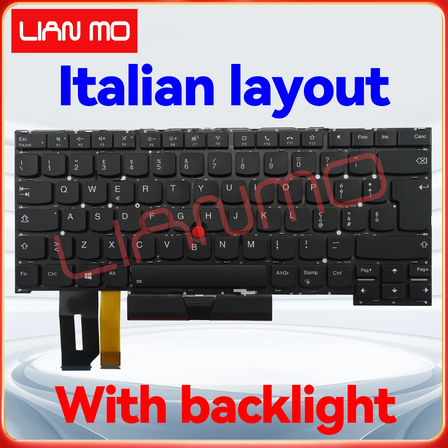 Teclado italiano, danés, sueco, suizo para portátil Lenovo ThinkPad T14S Gen1/P1 Gen3/X1 Extreme 3rd Gen/X1 Extreme Gen3
