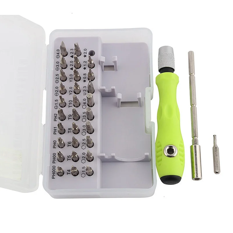 32pcs Mini Screwdriver Set Precision Bit Magnetic Phone Mobile IPad Camera Repair Tool Torx Screw Driver Special Hex Pozidriv