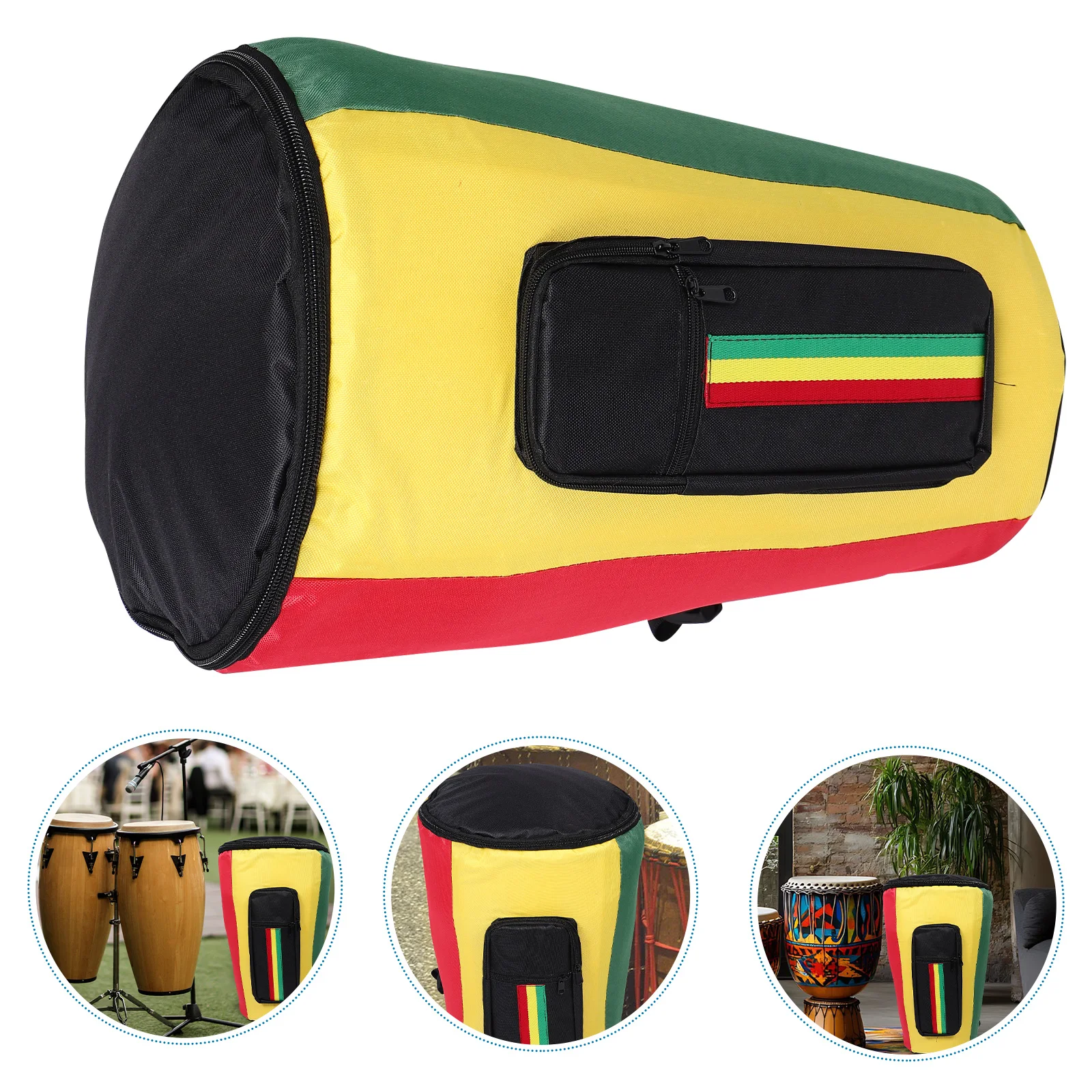 

Tambourine Bag Djembe Drum Carry Case African Travel Backpack Transport Protective