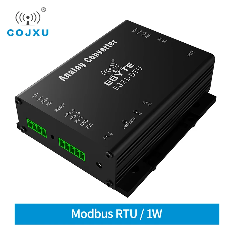 

E821-DTU(2I2-400SL) Switch Following 0-20mA 2 Analog Input and Output RS485 Modbus RTU 433Mhz 30dBm Wireless Lora Modem