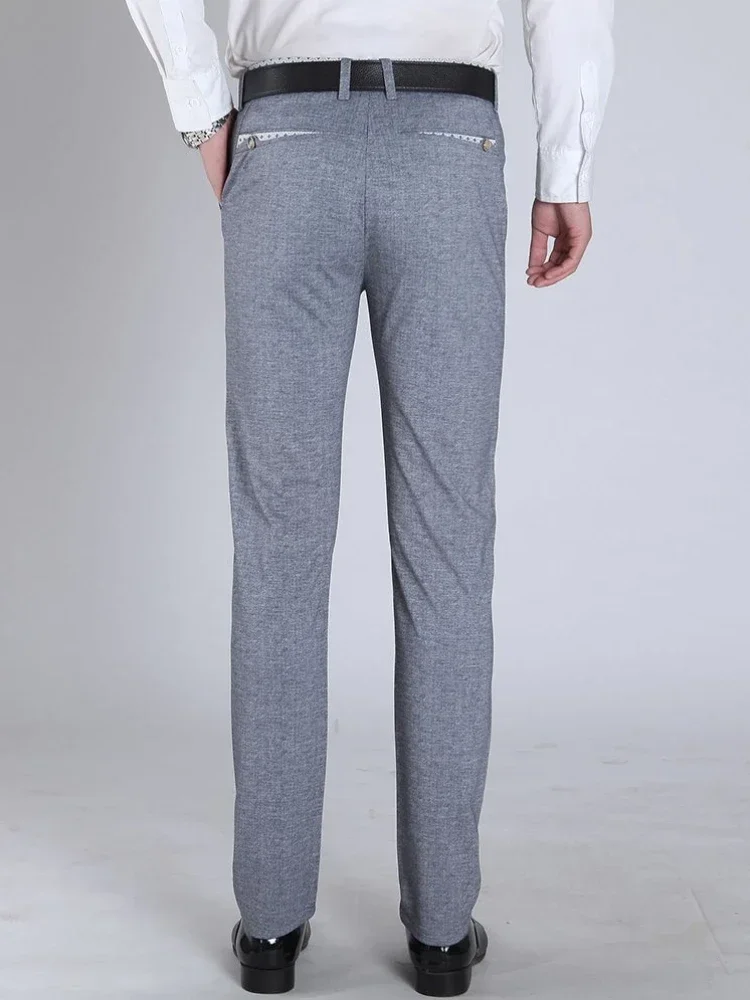 

Straight Man Suits Pants Social Tailoring Trousers for Men Business Polyester Cheap Designer Clothes Fashion Chinese Homme Dress