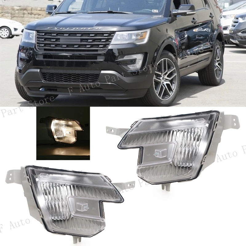 

Car Front Bumper Driving Fog Light Lamp For Ford Explorer 2016 2017 Foglamp Foglight