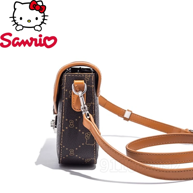  Hello Kitty New Women's Shoulder Messenger Bag Luxury Brand Original Women's Shoulder Bag Cartoon Print Underarm Bag