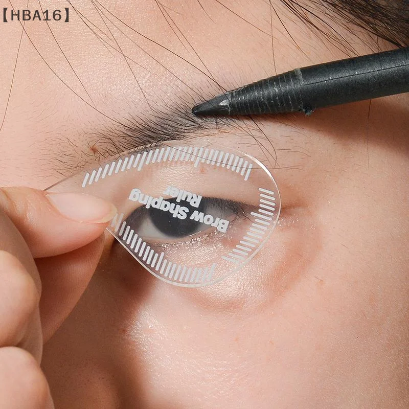 เทมเพลตแม่แบบเขียนคิ้วแบบหยดน้ำ HBA16 สำหรับการวาดคิ้วใน 1 นาที ใช้กับเครื่องมือวาดคิ้วแบบเส้นขน PMU