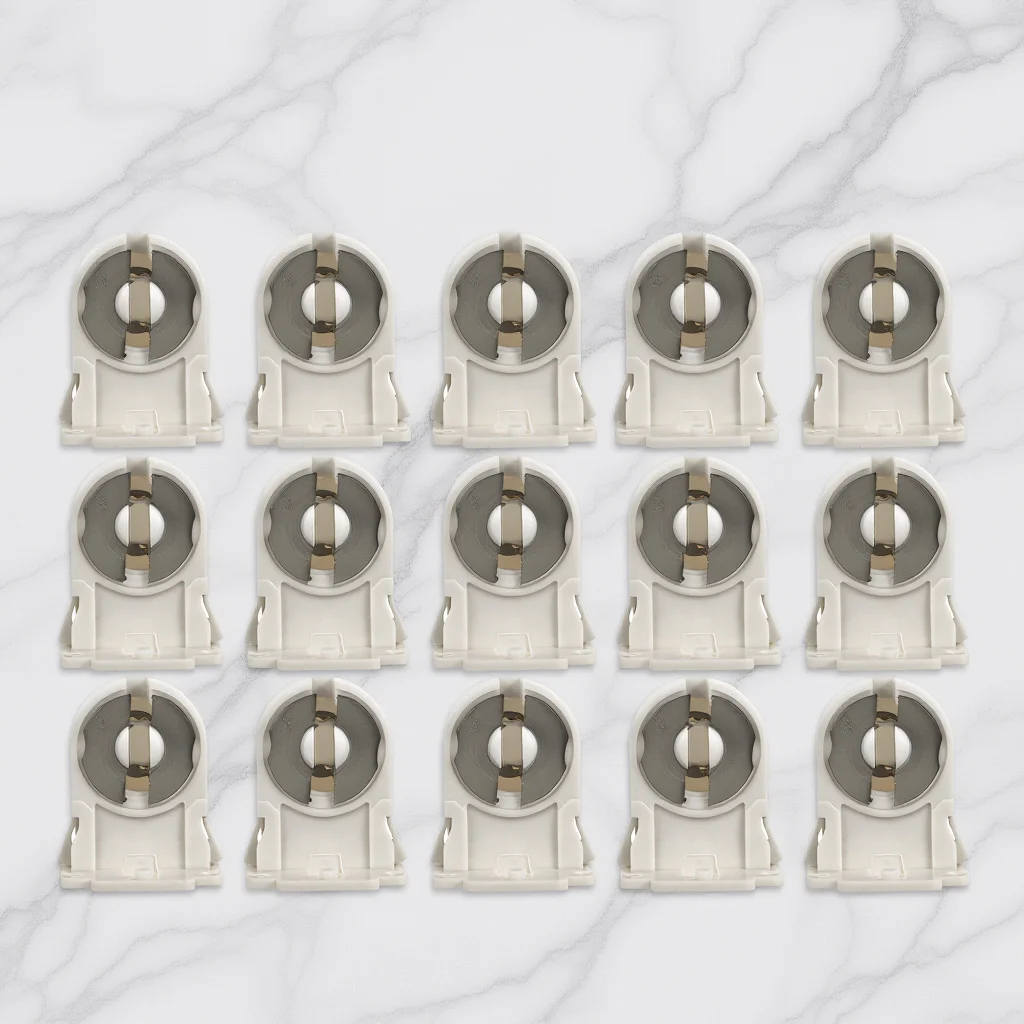 

White Lamp Holder Base Light Tube Socket Heatproof Fixture for Indoor Lighting Home Office Bedroom Replacement