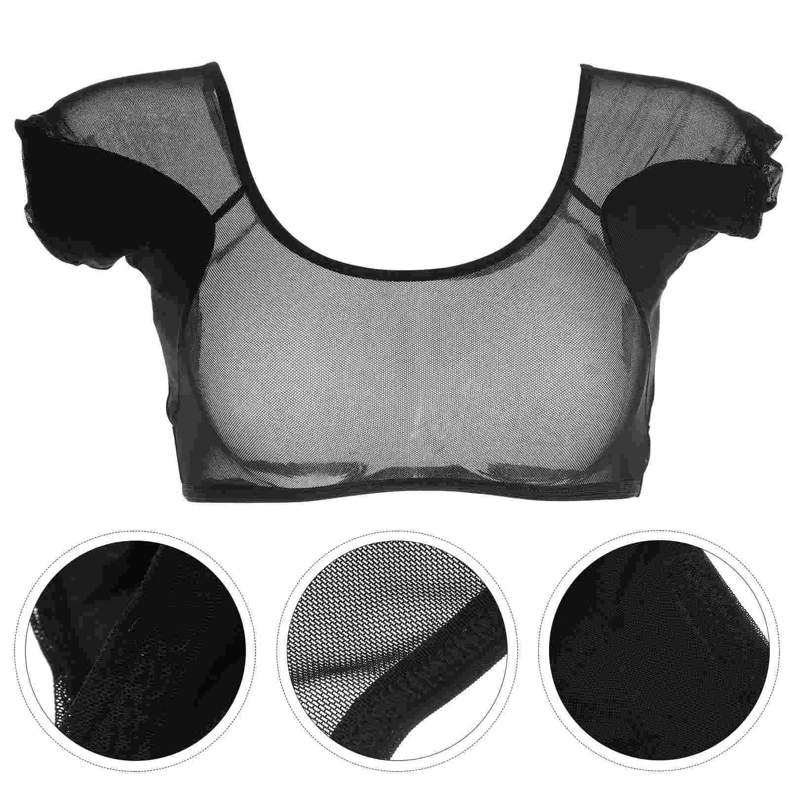 Girls Underwear Mesh Sweatshirt Underarm Sweat-proof Vest Protector White Washable Armpit Fitness