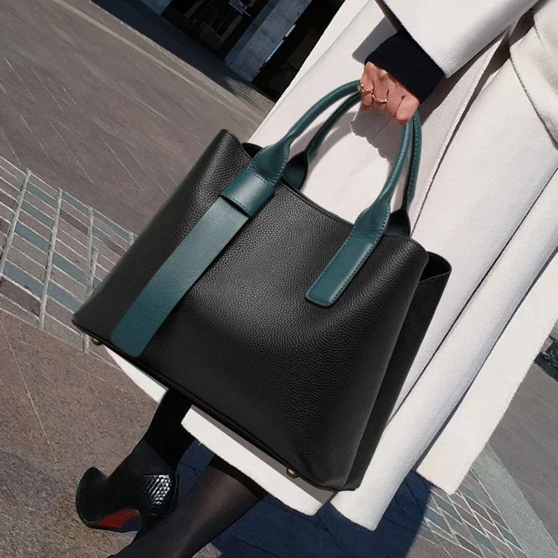 حقيبة يد نسائية من الجلد الطبيعي من Aidrani 2024 حقيبة يد جديدة عالية الجودة من جلد البقر أنيقة متعددة الاستخدامات حقيبة كتف واحدة عبر الجسم