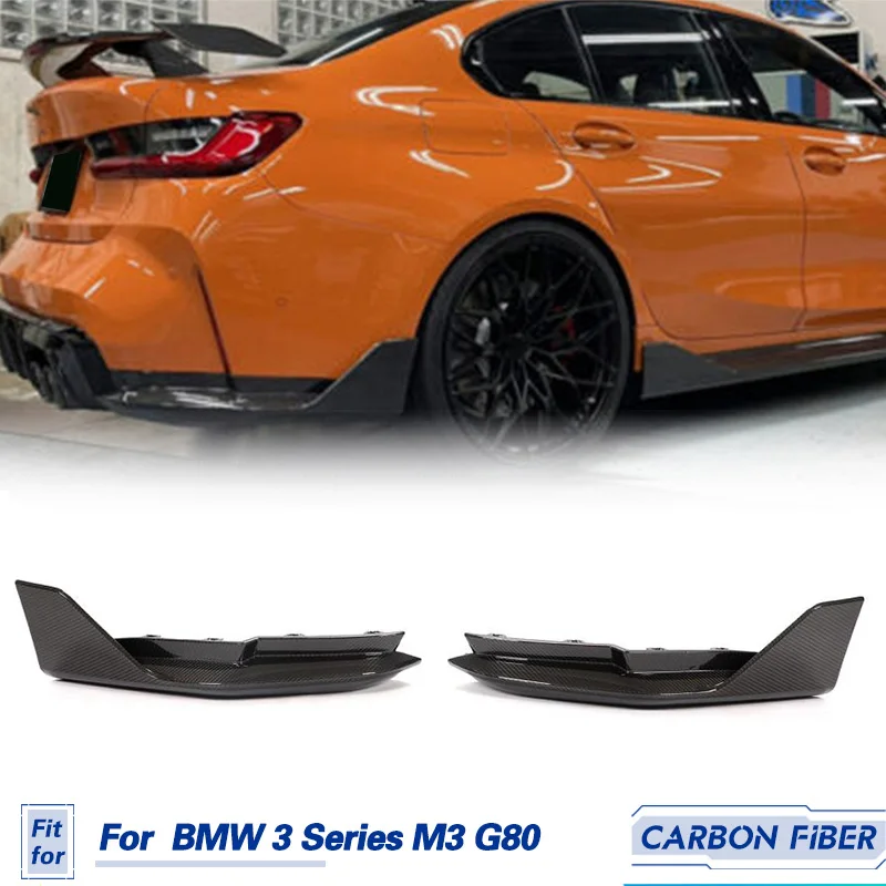 

Car Rear Bumper Splitters Prepreg Dry Carbon for BMW G80 M3 Sedan 4-Door 2021 2022 Auto Racing Rear Splitters Protector Guard