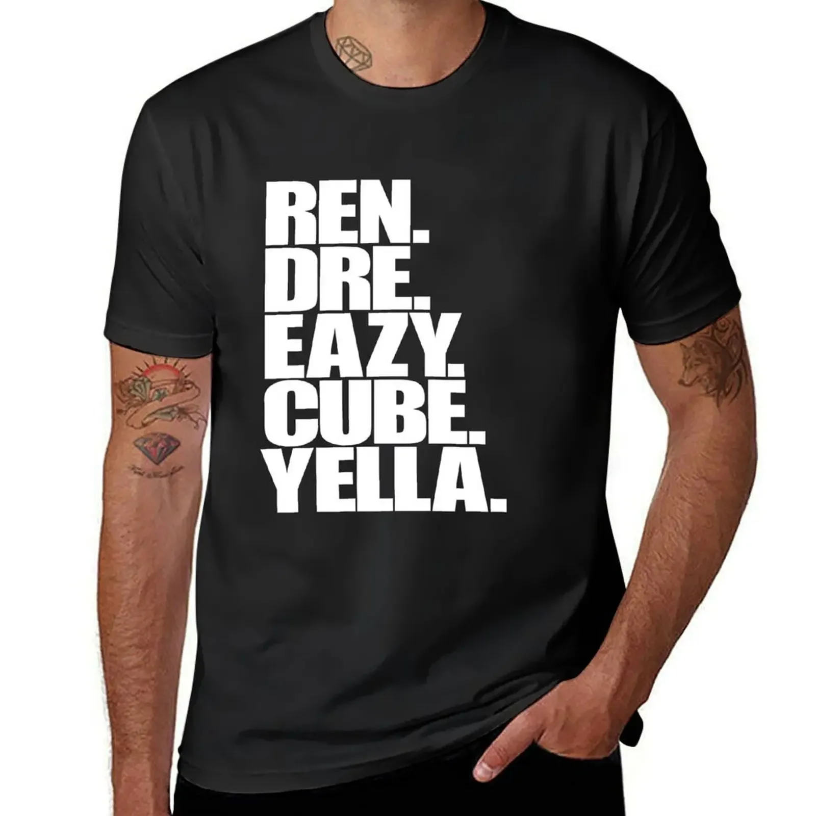 Ren, Dre, Eazy, Cube, Yella. T-Shirt sports fans heavyweights cute tops oversizeds shirts graphic tee men