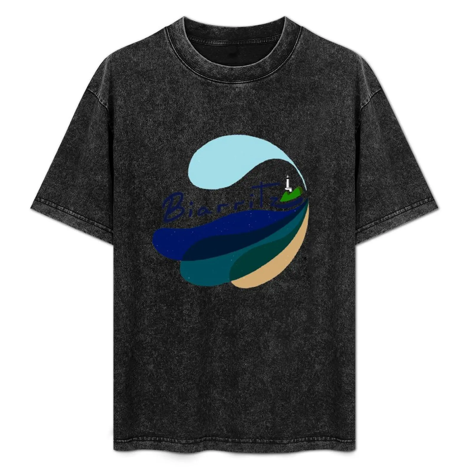 

Biarritz logo Plage du Miramar Pays Basque T-Shirt Fitness Quick Dry Short Sleeve Top