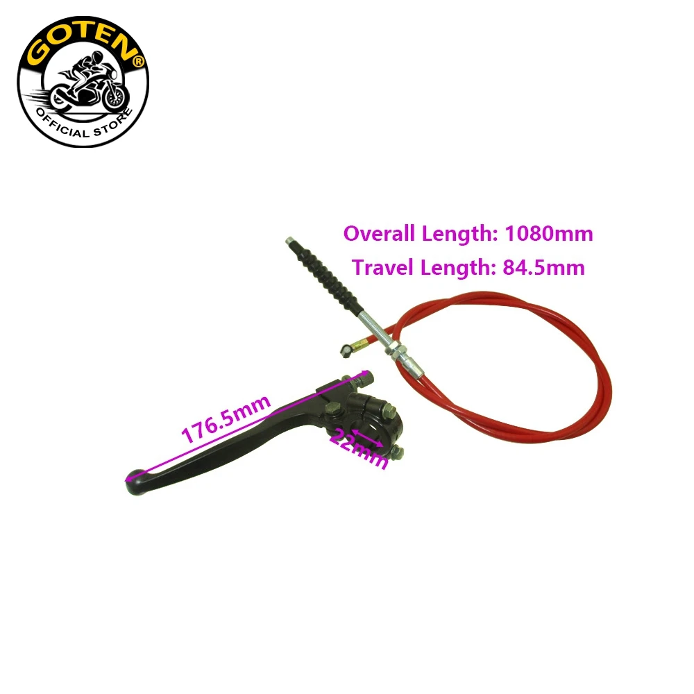 Goten Aluminum Clutch Lever + Clutch Cable For Chinese Made 50cc 70cc 90cc 110cc 125cc 140cc 150cc 160cc Pit Dirt Motor Bike