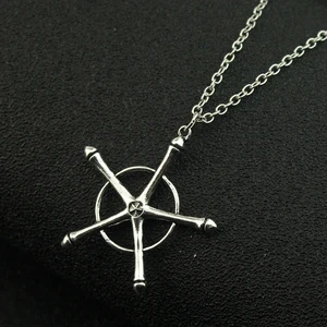 애니메이션 표백 목걸이 Quincy Ishida Uryuu 코스프레 Ginrei Gojiaku Amulet Alloy Choker 체인 키 체인 펜던트 보석 선물 6 최고의 판매 목걸이 남성 애니메이션 - №3