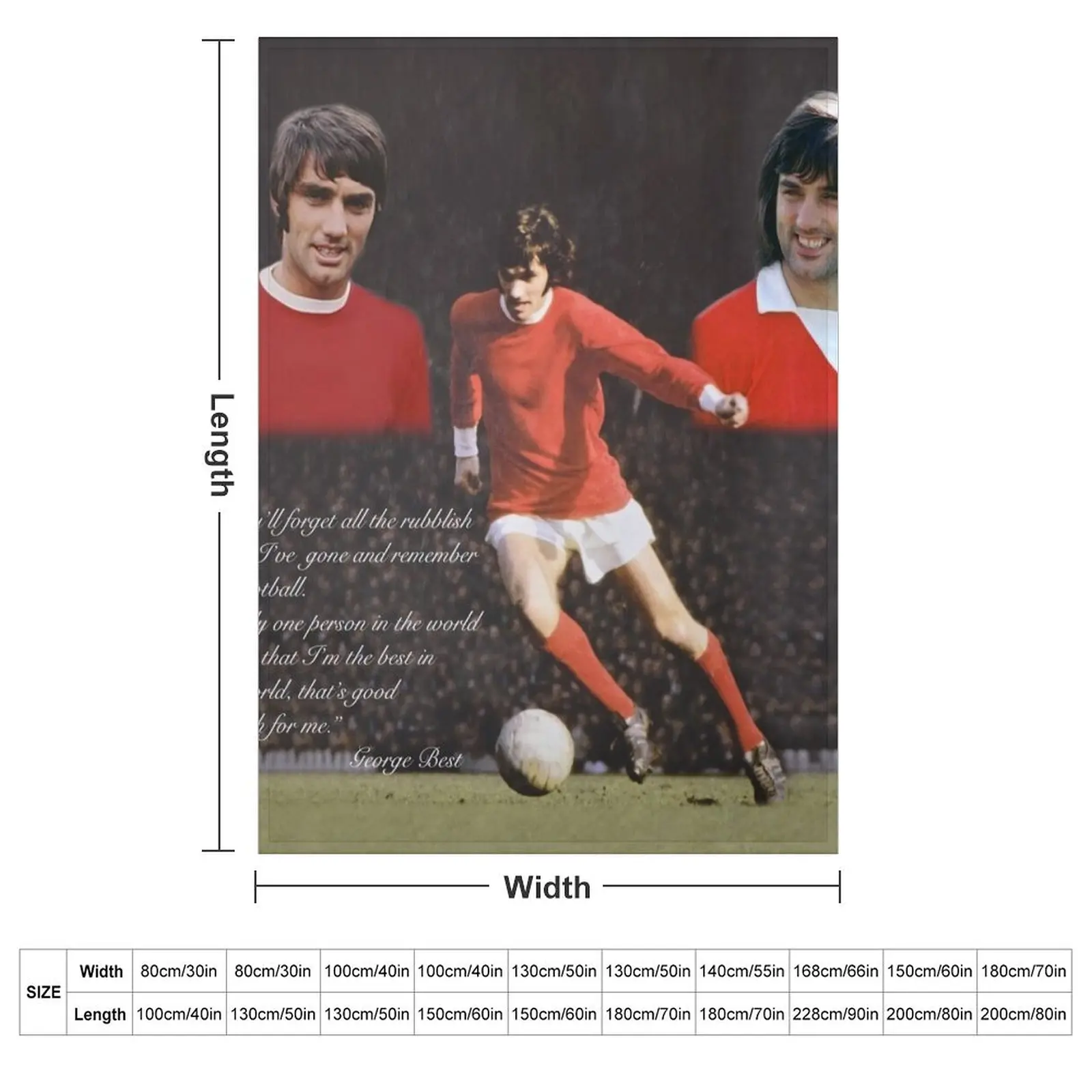 GEORGE BEST - GENIUS Throw Blanket