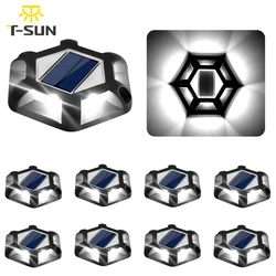 2pcs/4pcs Solar Light Outdoors Solar Street Light Lawn Lamp Garden Decor Buried Stair Lamp Underground Decking Lampy Solarne