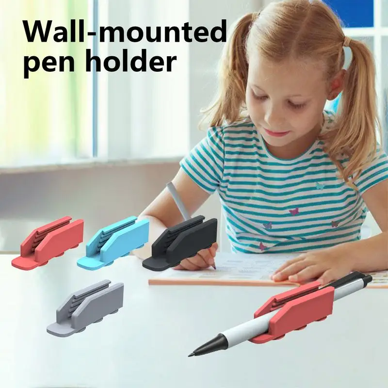 Suction Cup pemegang pena silikon menempel pada pena pemegang halus pena Organizer hisap kuat pena wadah untuk sekolah tempat kerja