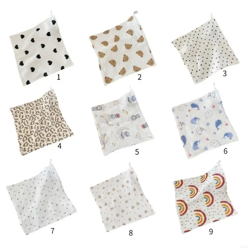 

97BE Saliva Wipes Baby Wiping Towel Soft Kid Towel Baby Wipes Cloths Handkerchief