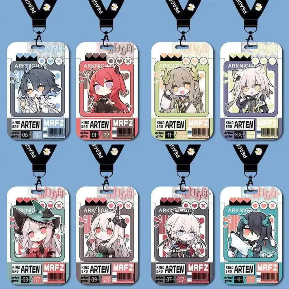 

Arknights Muelsyse Kal'tsit Amiya Exusiai Weedy Protector, чехол в стиле аниме, студенческий значок для еды, держатель для удостоверения личности