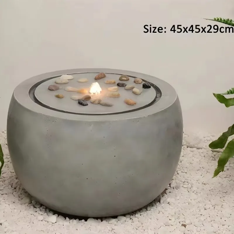 Modern artificial resin eco-friendly fountain water feature fountain with lucky wheel with feng shui design