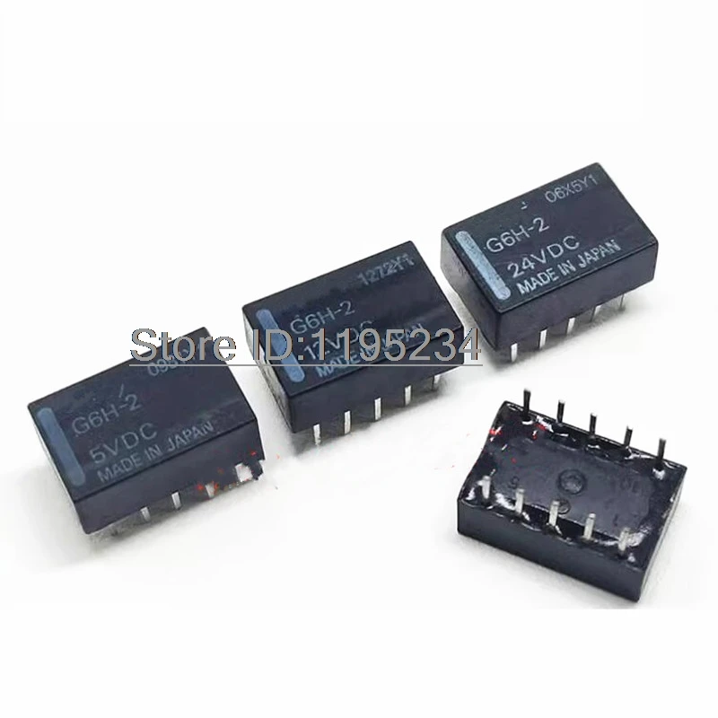 5pcs G6H-2-5VDC G6H-2-12VDC G6H-2-24VDC G6H-2 5V 12V 24V 10-pin 1A two-switch two-close signal Relay