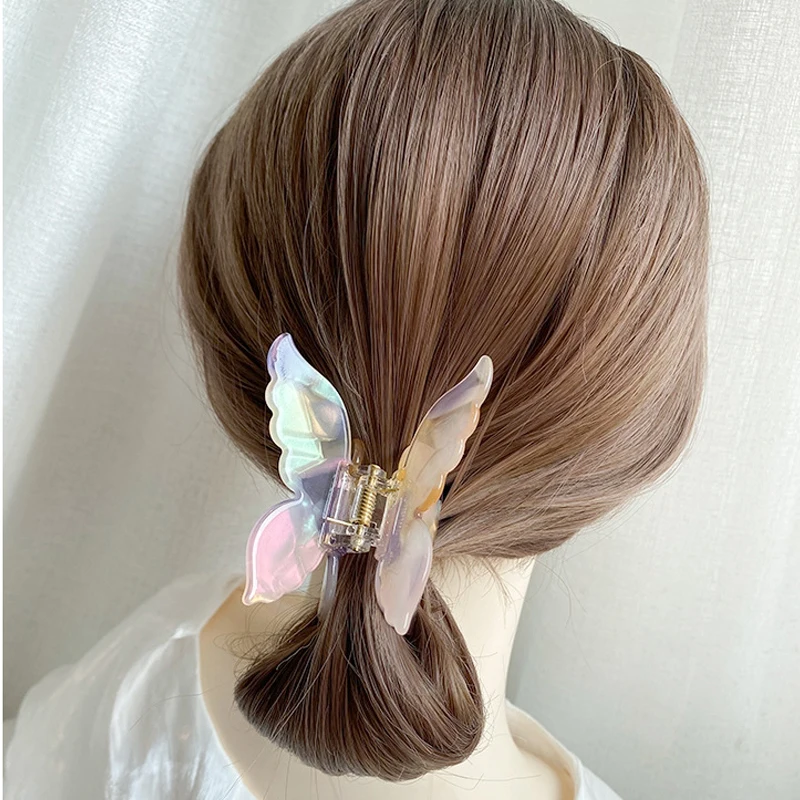 2024 French Fashion Butterfly Hair Claw Casual Clip for Women Girls Sweet Hair Clip Stylish Hairpin Acetate Barrette Headdress