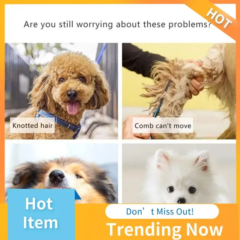 Peine para mascotas, cepillo para el pelo de perros, cosas de aseo, removedor de pelo para gatos y cachorros, suministros para el cuidado de mascotas, verde