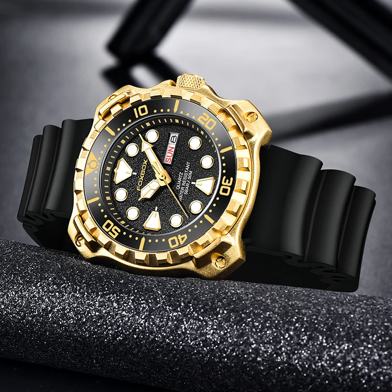 2025 LIGE موضة ساعات رجالي Foxbox العلامة التجارية الفاخرة الطلب الكبير ساعة رياضية للرجال مقاوم للماء ساعة مضيئة كوارتز تاريخ على مدار الساعة