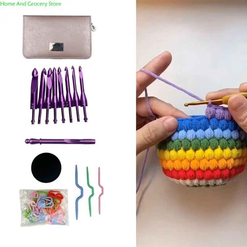 

0xxa взаимозаменяемый алюминиевый крючок крючком с 8 наконечниками эргономичной иглы крючков вязания крючком