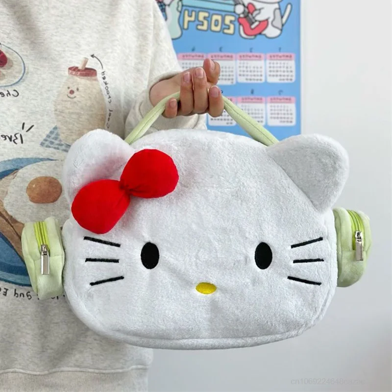 Sanrio Hello Kitty Cute Bags Cartoon Creative Design Japanese Style Kawaii Plush Backpacks Women Soft Handbags Y2k Girls Gift