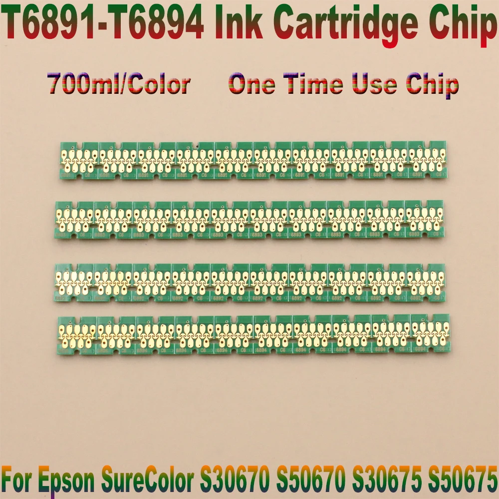 

40pcs New Upgrade T6891-T6894 T6891 T6894 Ink Cartridge Chip For Epson SureColor S30670 S50670 S30675 S50675 Printer Chips