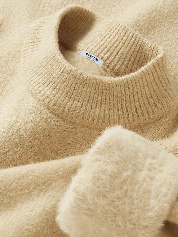 

Men's Thiened Knitted One-Piece Fce Sweater Retro Monkey Design Casual Faion Urban Sle Winter Warm Top