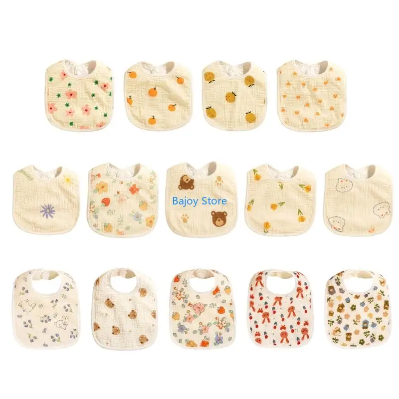 

63HE 6 layer Cotton Spits Towel Multi purpose Spits Cloth Multi-style Newborn Burp Cloth Soft & Absorbent Baby Cloth Durable