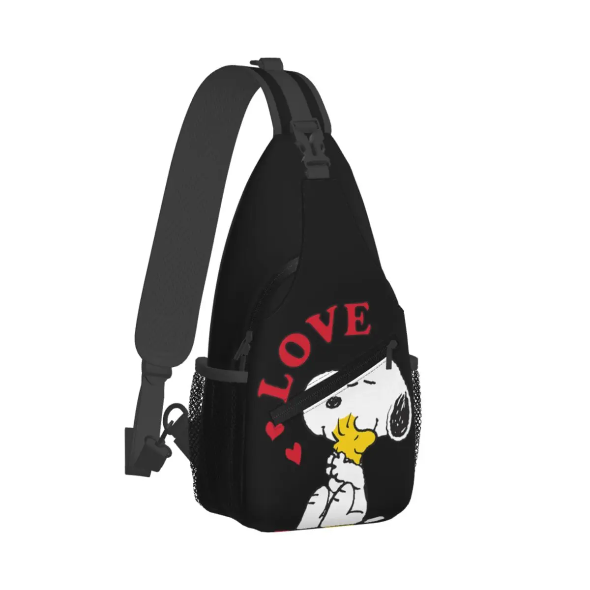 Custom Snoopys Love Backpacks for Girls Boys For Traveling Hiking Bag Shoulder Crossbody Chest Backpack Sling Crossbody Backpack