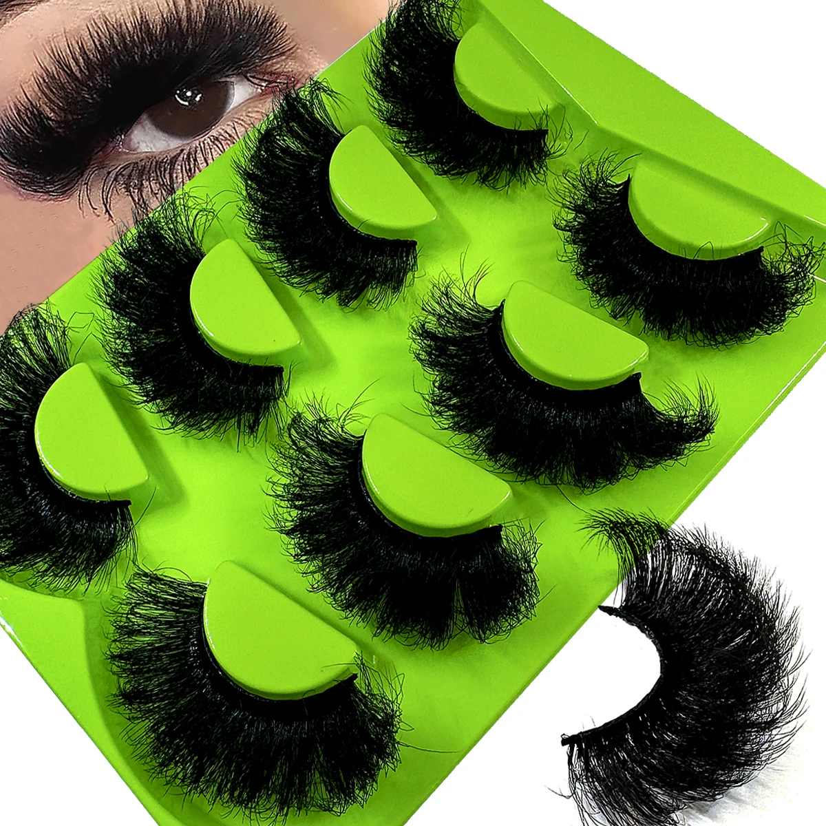 UMIRYAO Neu 4 Paar 15-25mm 9D Nerz-Wimpern, künstliche Nerz-Wimpern, dichte, natürliche Vollstreifen-Wimpern, neue Make-up-Wimpern, flauschige Nerz-Wimpern