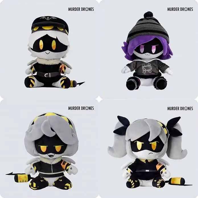 Murder Drones Plush Cotton Stuffed Doll Toys U N V J Thad Cute Maid Outfit Anime Figures Collectible for Fans Room Decor Gifts