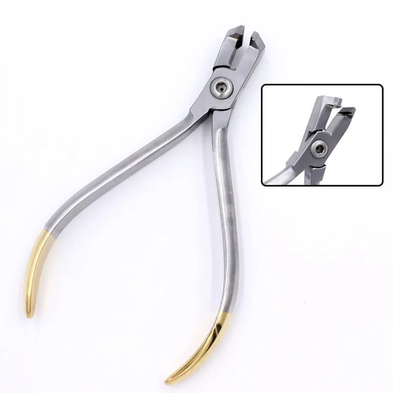 Alicate ortodôntico dentário de aço inoxidável, Distal End Cutter, Cortador de ligadura para arch wires, Dentistas Instrument Tool