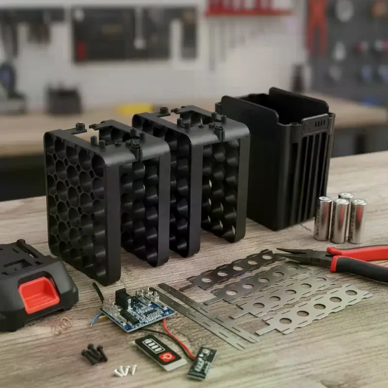 【W】30 Cell 21V 60A 18650 Lithium Battery Shell PCB Charging Protection Circuit Board Boxes For Mak Li-ion Battery Housings