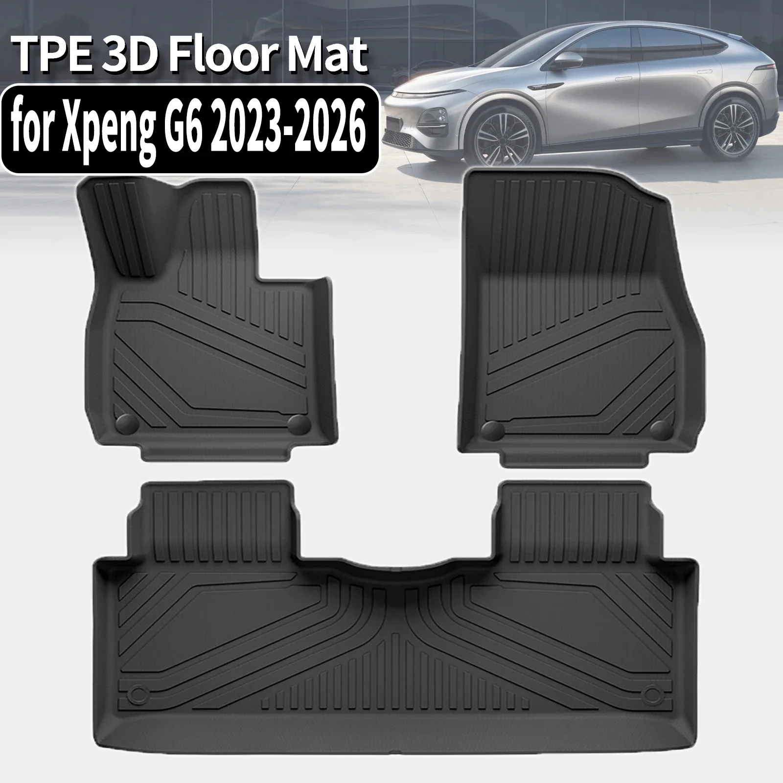 

for Xpeng G6 2023 2024 2025 2026 TPE Car Floor Mats Waterproof Non-Slip Easy Clean Accessories