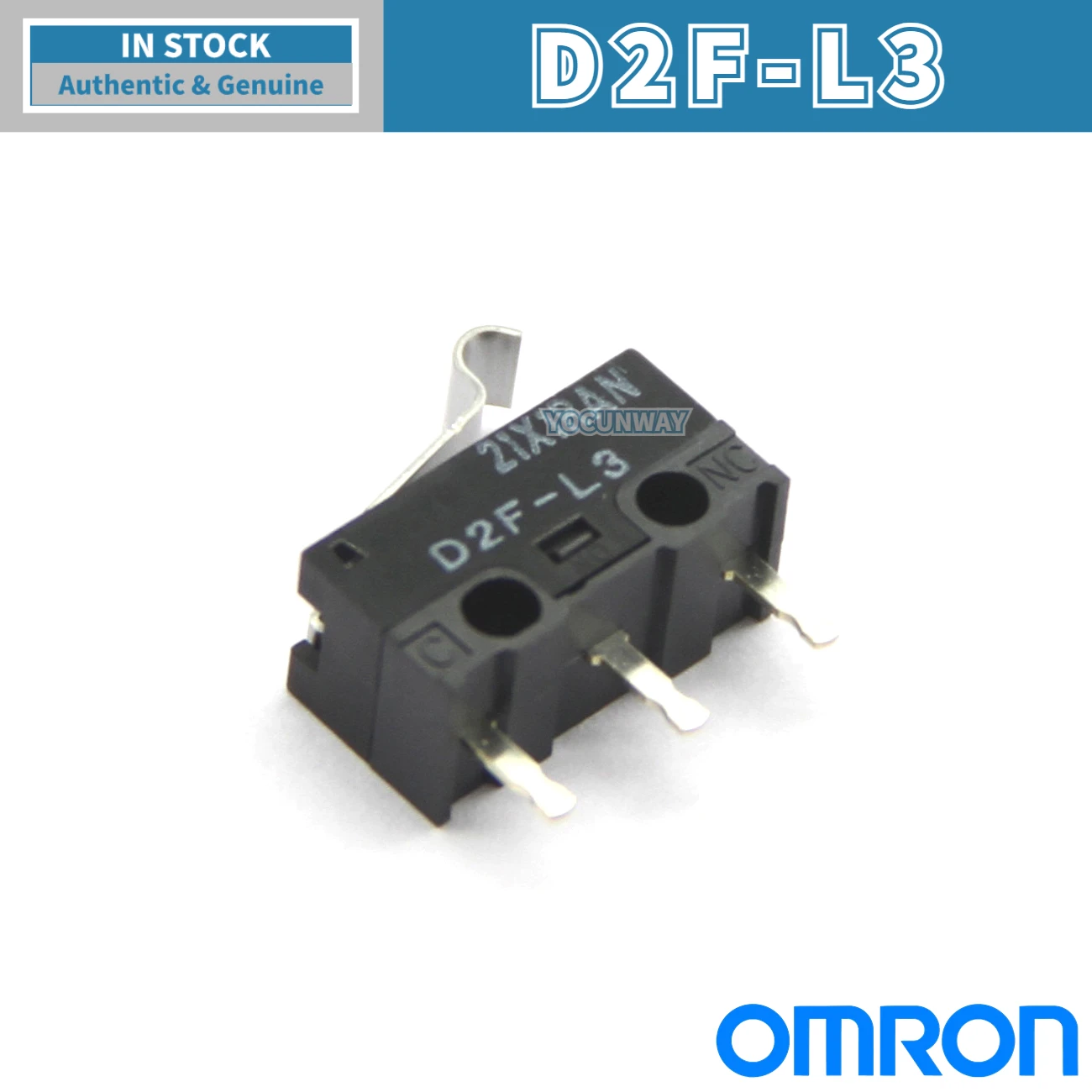 10pcs-100pcs D2F-L3 New Original OMRON Micro Switch Grey Dot Limit Switch Mouse Button Repair Whloesale