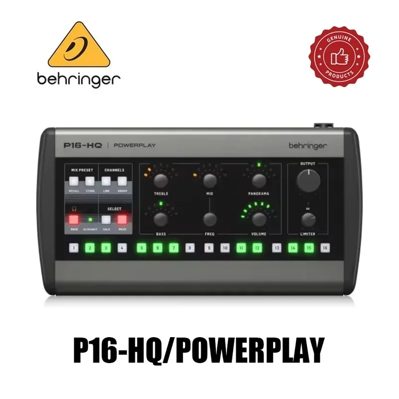 NEW Behringer PowerPlay P16-HQ 16-Channel Digital Stage Monitor Mixer UltraNet Personal Headphone for Recording