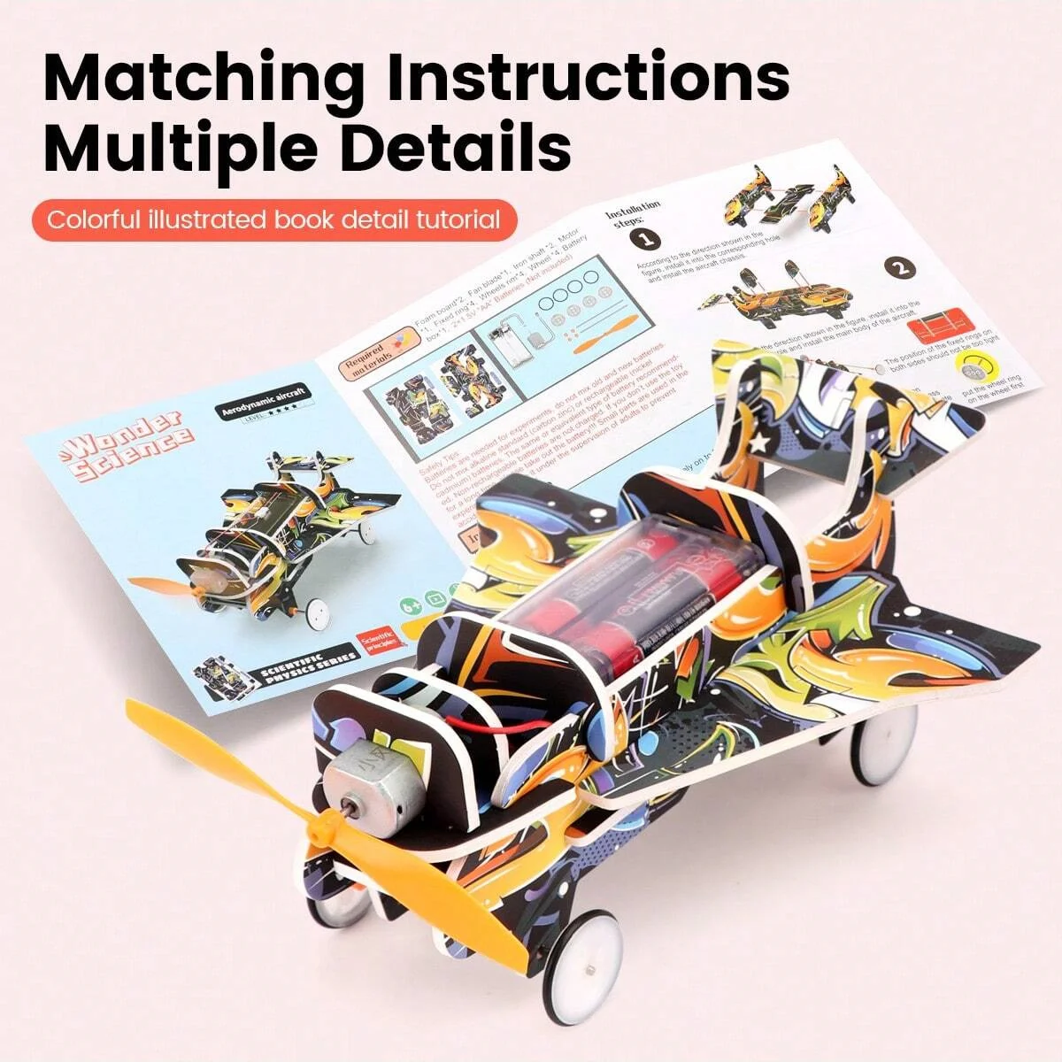 Scientific DIY Puzzles 3D No Glue Self Build InteractiveToy Educational Science Project with 3D Puzzle for Kids