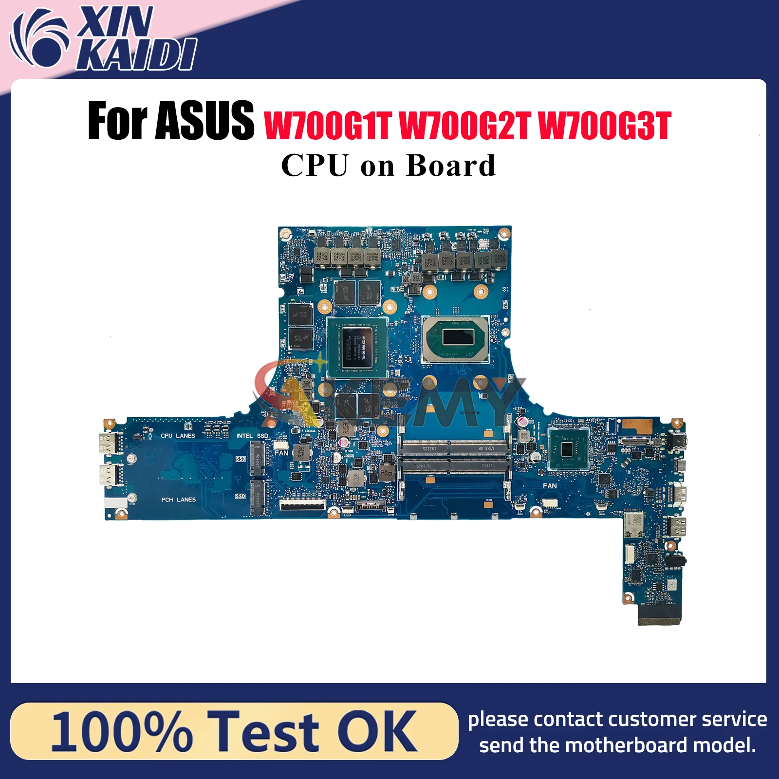 

W700G3T Laptop Motherboard For ASUS ProArt W700G W700G1T W700G2T W700G3T Notebook Mainboard With CPU tests OK fast shipping stk
