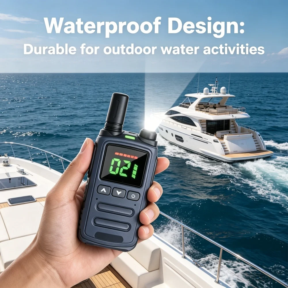 Walkie Talkies LCD Display Long Range Two Way Radio CTCSS DCS 16 Channels Rechargeable Handheld for Outdoor Camping Hiking