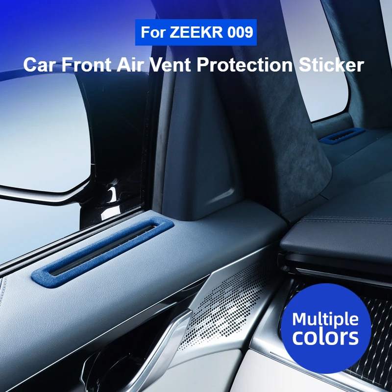 

For ZEEKR 009 4PCS Car Front Air Vent Protection Sticker for ZEEKR 009 Suede Front Air Vent Protection Frame Special Accessory