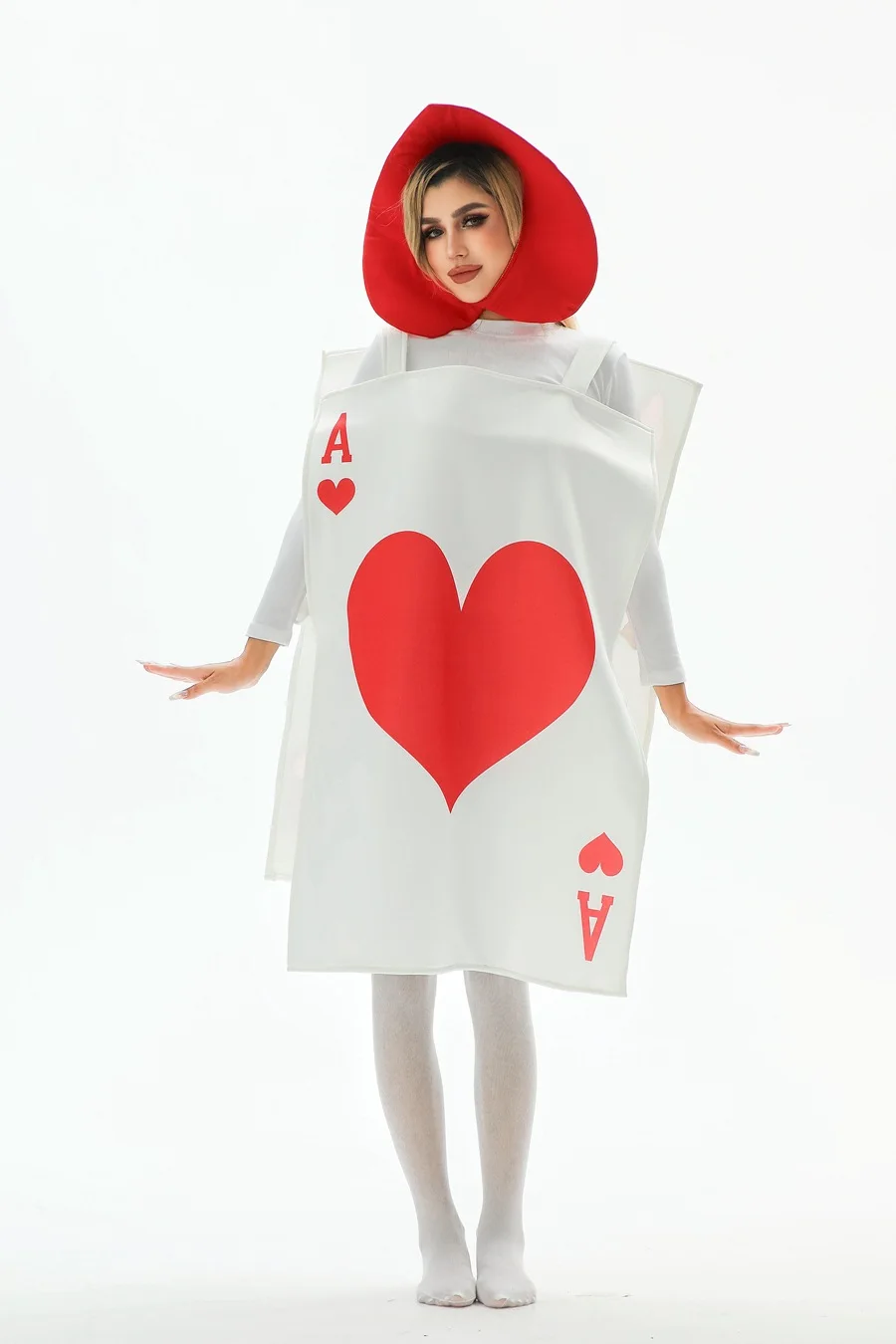 Alice im Wunderland Märchen-Set für Erwachsene, Halloween-Spielkarten, Pfirsichherz, Cosplay-Kostüm, Karnevalsparty, lustiges Verkleidungsset, Neu – Detail 7