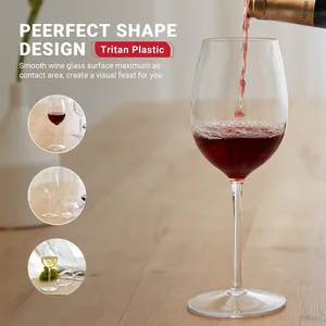 MICHLEY-Tritan şeffaf plastik şarap bardağı kırılmaz ev kamp parti şarap suyu İçecek Bardağı Bar aracı Premium 2 adet 4 adet 6 adet plastikteki en büyük cam satışlarından 12'si-no. 3