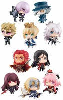 Fate Grand Order 5pcs/set Saber Mash Kyrielight comics eyes Cute version Anime Girls PVC Action Figure Model Doll Toys 5cm